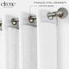 Elrene Home Fashions Carmen Sheer Extra-Wide Weatherproof Indoor/Outdoor Grommet Top Curtain Panel with Coordinating Tieback for Porch, Pergola, Patio, Deck, 114W x 95L, White view 4