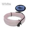 1-Pack 5m/16.4ft White Neon LED Light Glow EL Wire - 2.3 mm Thick - Powered by 6V Portable - 4AAA - Sound Active - Craft Neon Wire String Light for DIY Project Costume Accessories Cosplay view 2
