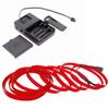 1-Pack 5m/16.4ft Red Neon LED Light Glow EL Wire - 3.2 mm Thick - Powered by 6V Portable - 4AAA - Sound Active - Craft Neon Wire String Light for DIY Project Costume Accessories Cosplay view 1