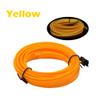 1-Pack 5m/16.4ft Yellow Neon LED Light Glow EL Wire - 3.2 mm Thick - Powered by 6V Portable - 4AAA - Sound Active - Craft Neon Wire String Light for DIY Project Costume Accessories Cosplay view 2