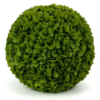 3rd Street Inn Jasper Topiary Ball - Artificial Plant Set - Indoor/Outdoor Wedding Party Decor - Faux Foliage Garden Sphere - Tree and Bush Substitute (19")