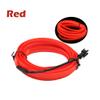 1-Pack 5m/16.4ft Red Neon LED Light Glow EL Wire - 2.3 mm Thick - Powered by 6V Portable - 4AAA - Sound Active - Craft Neon Wire String Light for DIY Project Costume Accessories Cosplay view 2