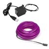1-Pack 5m/16.4ft Purple Neon LED Light Glow EL Wire - 1.4 mm Thin - Powered by 12V USB Port - Craft Neon Wire String Light for DIY Project Costume Accessories Cosplay view 1