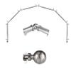 A&F Rod Dcor - Ferero 13/16" 6-Sided Bay Window Curtain Rod 28-48 inch (each side) - Satin Nickel view 1
