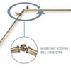 A&F Rod Dcor - Ferero 13/16" 6-Sided Bay Window Curtain Rod 28-48 inch (each side) - Antique Brass view 2