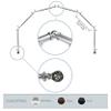 Baroque 13/16" 6-Sided Bay Window Curtain Rod 28-48" (Each Side) - Satin Nickel view 2