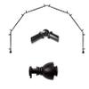 A&F Rod Dcor - Stream 13/16" 6-Sided Bay Window Curtain Rod 28-48 inch (each side) - Black view 1