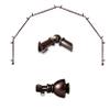 A&F Rod Dcor - Stream 13/16" 6-Sided Bay Window Curtain Rod 28-48 inch (each side) - Cocoa view 1