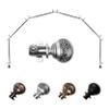 A&F Rod Dcor - Nadeen 13/16" 6-Sided Bay Window Curtain Rod 28-48 inch (each side) - Satin Nickel view 1