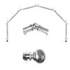 A&F Rod Dcor - Nadeen 13/16" 6-Sided Bay Window Curtain Rod 28-48 inch (each side) - Satin Nickel view 2