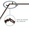 A&F Rod Dcor - Ferero 13/16" 6-Sided Bay Window Curtain Rod 28-48 inch (each side) - Cocoa view 2