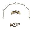 A&F Rod Dcor - Wave 13/16" 6-Sided Bay Window Curtain Rod 28-48 inch (each side) - Antique Brass view 1