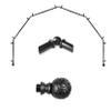 A&F Rod Dcor - Truffle 13/16" 6-Sided Bay Window Curtain Rod 28-48 inch (each side) - Black view 1