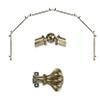 A&F Rod Dcor - Earl 13/16" 6-Sided Bay Window Curtain Rod 28-48 inch (each side) - Antique Brass view 1
