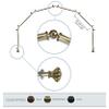 A&F Rod Dcor - Earl 13/16" 6-Sided Bay Window Curtain Rod 28-48 inch (each side) - Antique Brass view 2