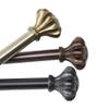 A&F Rod Dcor - Earl 13/16" 6-Sided Bay Window Curtain Rod 28-48 inch (each side) - Antique Brass view 3