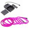 1-Pack 5m/16.4ft Pink Neon LED Light Glow EL Wire - 2.3 mm Thick - Powered by 6V Portable - 4AAA - Sound Active - Craft Neon Wire String Light for DIY Project Costume Accessories Cosplay view 1