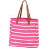Wholesale Boutique Hot Pink Stripe Tote view 1