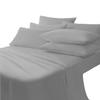 Bedding Empire Luxurious 7 Piece Solid Bedding Set (3pc Duvet Cover + 4pc Sheet Set) 100% Egyptian Cotton 500 Thread Count King Size, Light Gray Color view 3