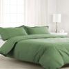 Bedding Empire Luxurious 7 Piece Solid Bedding Set (3pc Duvet Cover + 4pc Sheet Set) 100% Egyptian Cotton 500 Thread Count California King Size, Moss Color view 1