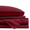 ARlinen King (78"X80") Sheets Set 4-Piece, Burgundy Solid 100% Egyption Cotton - 15 Inches Deep Pocket, Soft & Breathable Hotel Quality Bed Sheets view 1