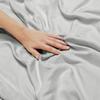 ARlinen Cot Size (42"X80") Sheets Set 4-Piece, Light Grey Solid 100% Egyption Cotton - 8 Inches Deep Pocket, Soft & Breathable Hotel Quality Bed Sheets view 4