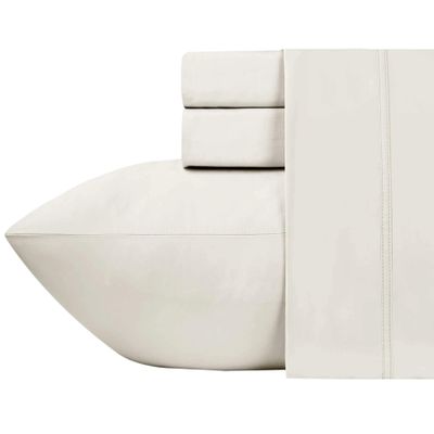 ARlinen King (78"X80") Sheets Set 4-Piece, Ivory Solid 100% Egyption Cotton - 15 Inches Deep Pocket, Soft & Breathable Hotel Quality Bed Sheets