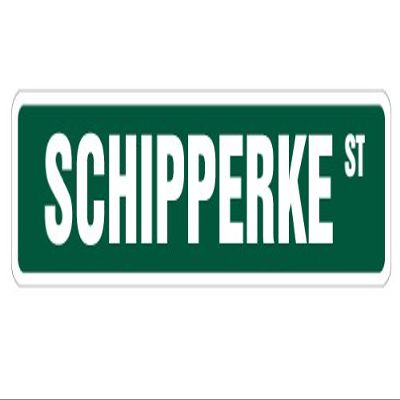 Schipperke Street Sign Dog Lover Great pet Owner | Indoor/Outdoor | 36" Wide