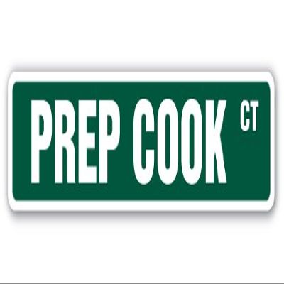 PREP Cook Street Sign fix chop Prepare Cuisine Food | Indoor/Outdoor | 36" Wide