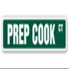 PREP Cook Street Sign fix chop Prepare Cuisine Food | Indoor/Outdoor | 36" Wide view 1