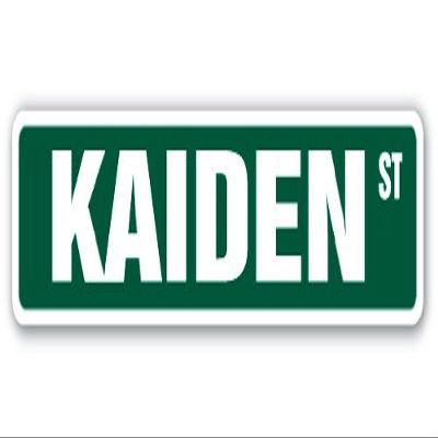 Kaiden Street Sign Childrens Name Room Sign | Indoor/Outdoor | 36" Wide