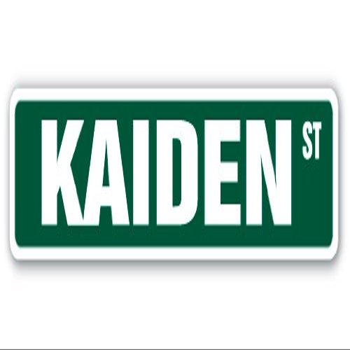 Kaiden Street Sign Childrens Name Room Sign | Indoor/Outdoor | 36" Wide