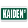 Kaiden Street Sign Childrens Name Room Sign | Indoor/Outdoor | 36" Wide view 1