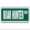 Boar Hunter Street Sign Wild Hunt Hunting Gun Arrow | Indoor/Outdoor | 30" Wide view 1