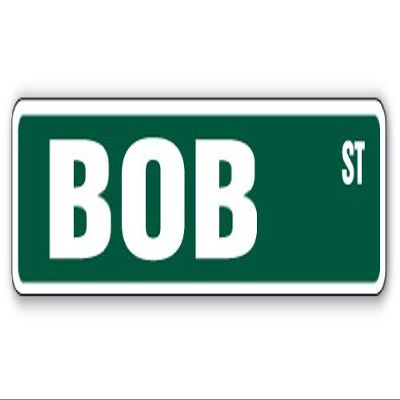 BOB Street Sign Childrens Name Room Sign | Indoor/Outdoor | 30" Wide