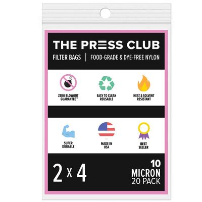 10 Micron | Premium Nylon Tea Filter Bags | 2" x 4" | 20 Pack