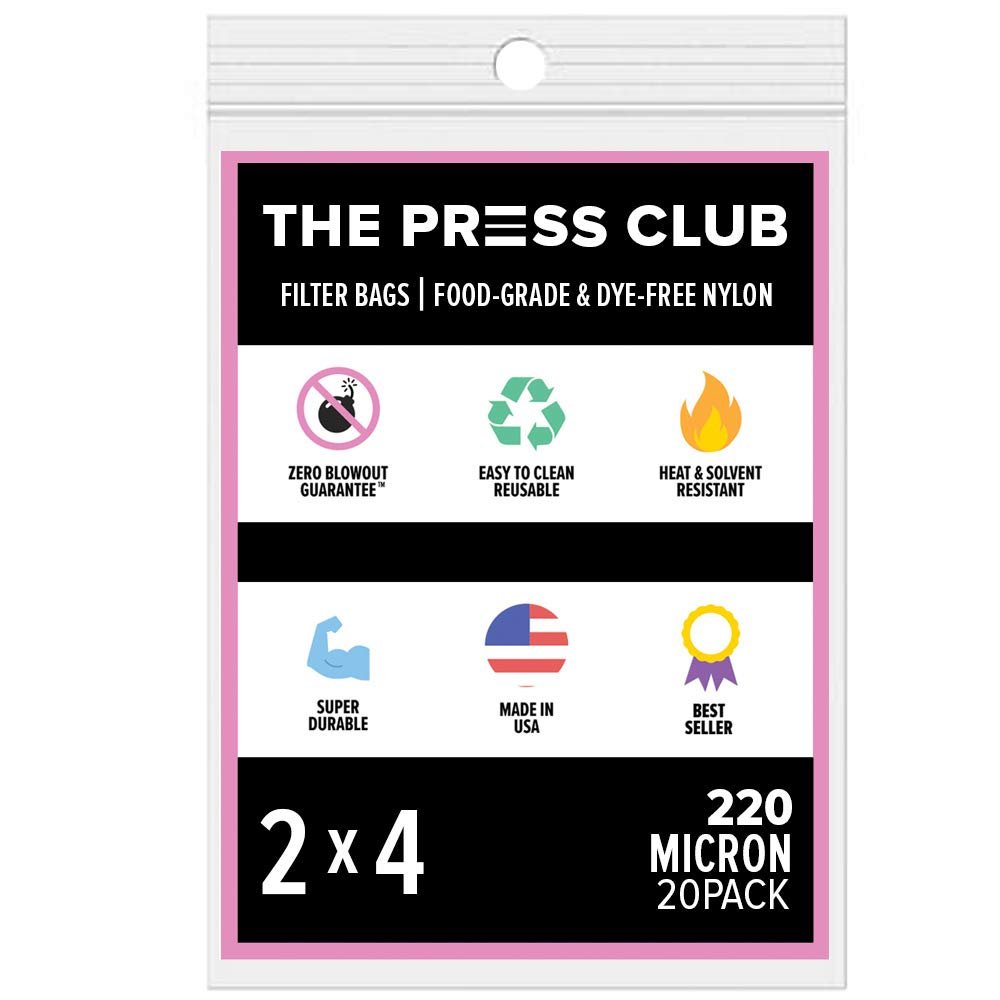 220 Micron | Premium Nylon Tea Filter Bags | 2" x 4" | 20 Pack