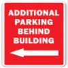 Additional Parking Behind Building Sign Extra Space Office lot | Indoor/Outdoor | 20" Tall view 1