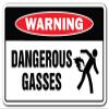 Dangerous Gases Warning Sign Fart Farting Pass Gas Stink | Indoor/Outdoor | 20" Tall view 1