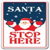 Santa, Stop HERE Sign Kids Christmas Shopping Holiday Season | Indoor/Outdoor | 20" Tall view 1
