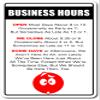 Business Hours Sign | Indoor/Outdoor | 20" Tall view 1