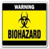 Biohazard Warning Sign Danger Signs Toxic Symbol bio Radiation Medical Waste | Indoor/Outdoor | 20" Tall view 1