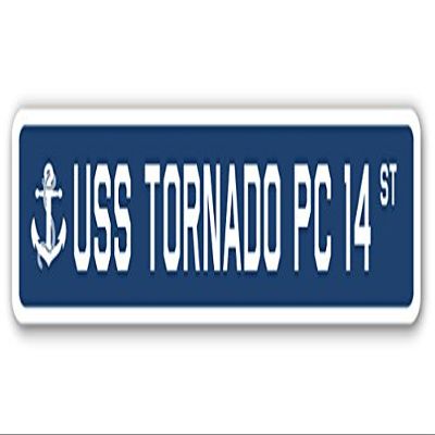 USS Tornado PC 14 Street Sign us Navy Ship Veteran Sailor Gift