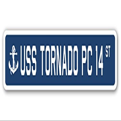 USS Tornado PC 14 Street Sign us Navy Ship Veteran Sailor Gift