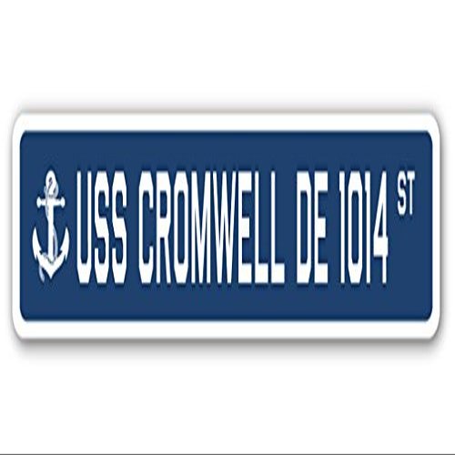 USS Cromwell DE 1014 Street Sign us Navy Ship Veteran Sailor Gift