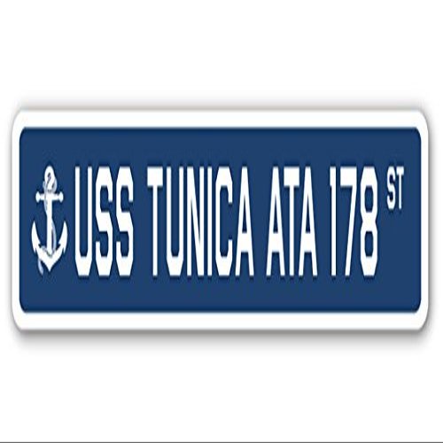 USS Tunica ATA 178 Street Sign us Navy Ship Veteran Sailor Gift