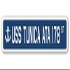 USS Tunica ATA 178 Street Sign us Navy Ship Veteran Sailor Gift view 1