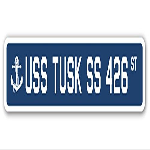 USS TUSK SS 426 Street Sign us Navy Ship Veteran Sailor Gift