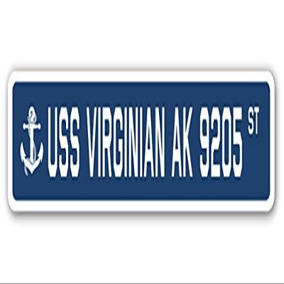 USS Virginian AK 9205 Street Sign us Navy Ship Veteran Sailor Gift