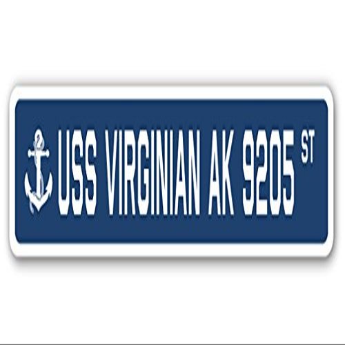 USS Virginian AK 9205 Street Sign us Navy Ship Veteran Sailor Gift